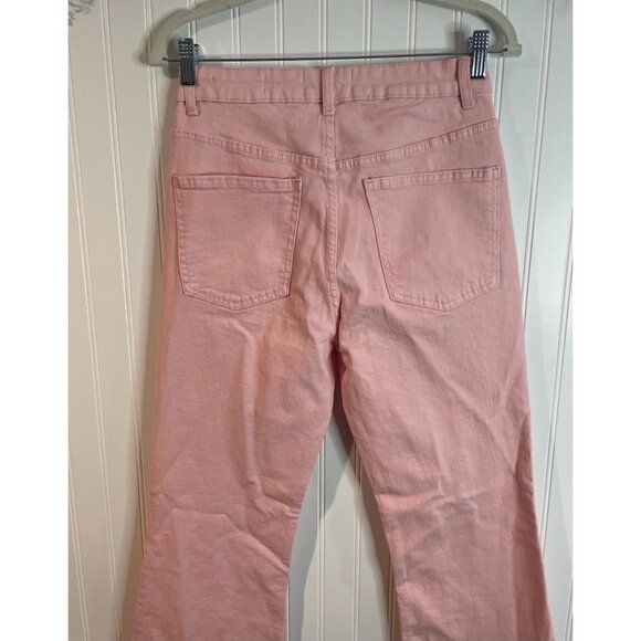 Cotton:On Womens Original Flare Jeans 6 US / 10 AU Pink Sustainable - Picture 6 of 16